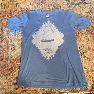 American Apparel Soft Blue Tee Shirt.